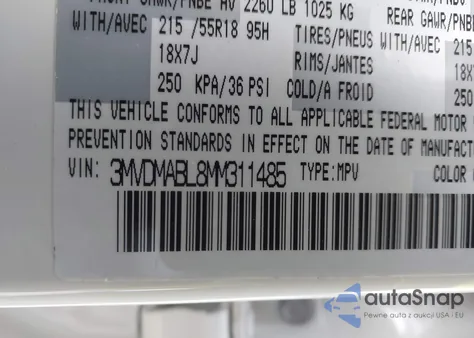 2021 Mazda Cx-30 Select from USA, damaged, VIN 3MVDMABL8MM311485